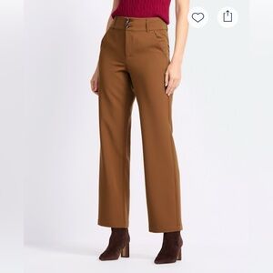 NWT- Dictionary Estrella Gabardine Double Button Straight Leg Trouser